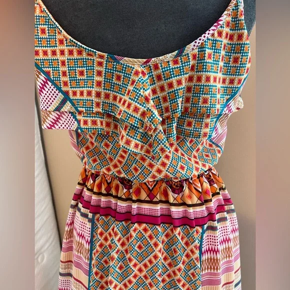 Multicolor Tribal Print Hi Low Dress - Picture 3 of 10